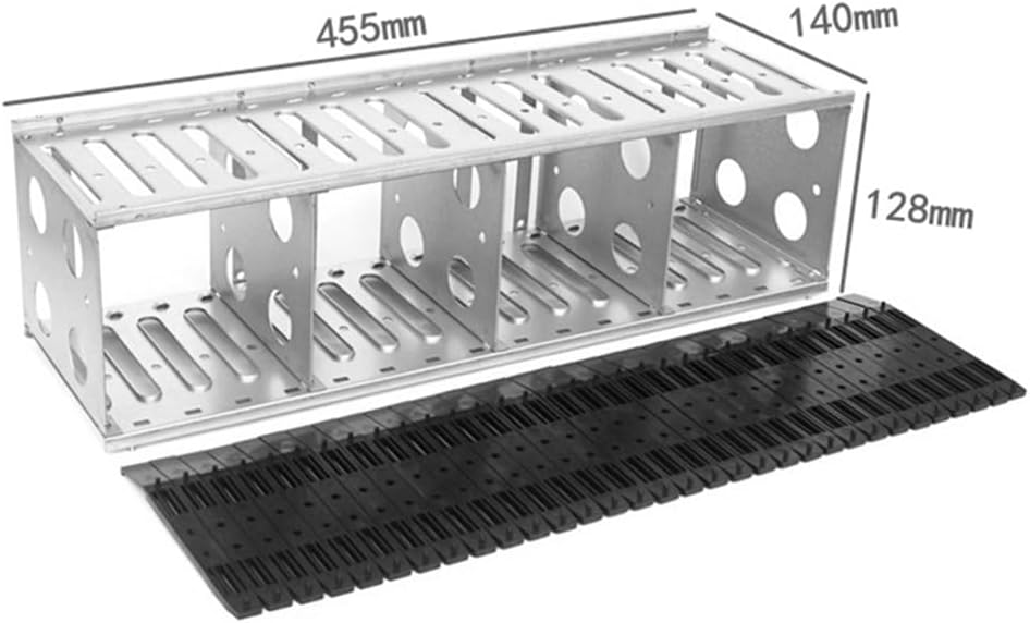 TEHAUX Hard Drive Cage Multi-Layer Shockproof External Hard Drive Enclosure Rack with Heat Dissipation and Easy Installation for Desktop Storage