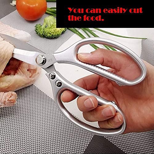 tijeras, Tijeras de cocina acero inoxidable con mangos antideslizantes(Stainless Steel?silver)