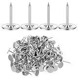 100 Stück Robuste Reißzwecken, Flache Stecknadeln, Legierung Reißzwecken Flacher Kopf Polsternägel Dekorative Nägel für Wand Hängende Fotos Heim Möbel Sofa Handwerk Büro DIY Dekor (Silber)
