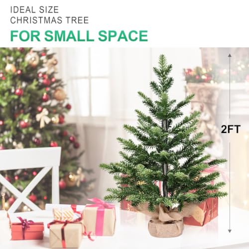 2ft Small Christmas Tree, Mini Christmas Tree for Desk, Tabletop, Desk - Image 3