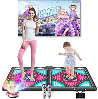 Dance Mat for Kids and Adults: HDMI Wireless Musical Electronic Dance Mat with HD Camera,Double Dance Mat Game for TV,Exercise Fitness Non-Slip Dance Step Pad Yoga Mat,Dancing Game Gift for Girls Boys