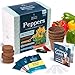 Nature's Blossom Pepper Starter Kit. Grow 4 Types of Peppers from Organic Seeds: Cayenne Pepper, Hot Jalapeno Pepper, Sweet Red Peppers and Yellow Chilli Pepper. Complete Gardening Seed Starter Set.