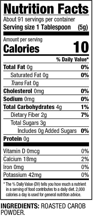 Miniatura 2 de Chatfield's Polvo de algarrobo natural de 16 onzas, dulce y delicioso, calidad premium, sin cafeína, sin gluten, vegano, kosher, verificado sin OMG