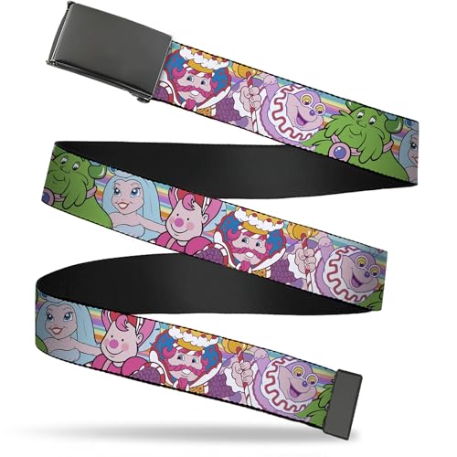 Buckle-Down Hasbro Belt, Flip Web Belt Candy Land Character Lineup Stripe Multi Color
