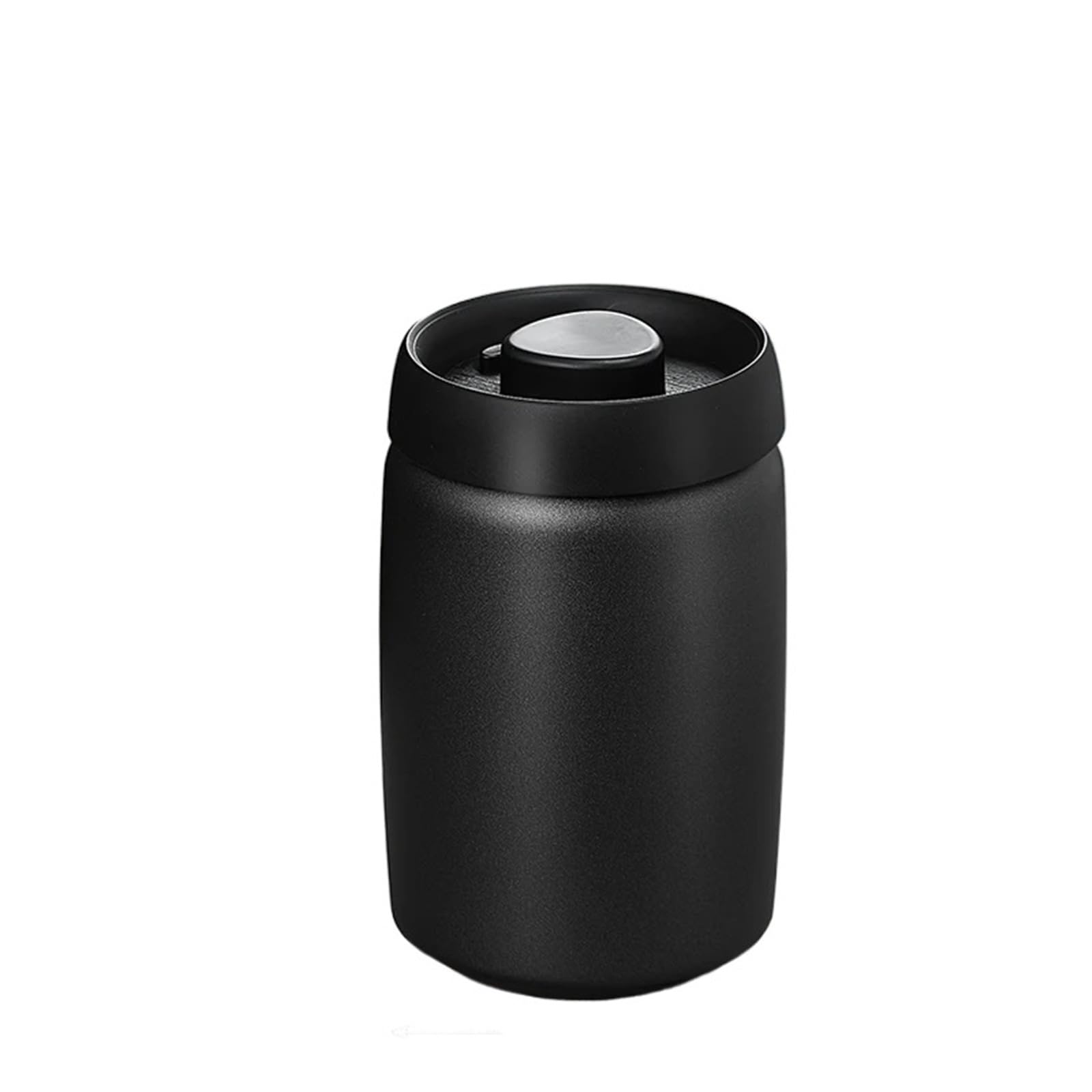 FDBTYJN Tea Caddy Stainless Steel Tea Sealed Jar Moisture-proof Household Storage Press Vacuum High-grade Coffee Bean(Black1200ml)