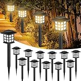 TOCOZOC 12 Paquetes Luces Solares Exterior, Luces Solares Jardin, Impermeables IP65 Luz Solar para Pavimento, Automático...