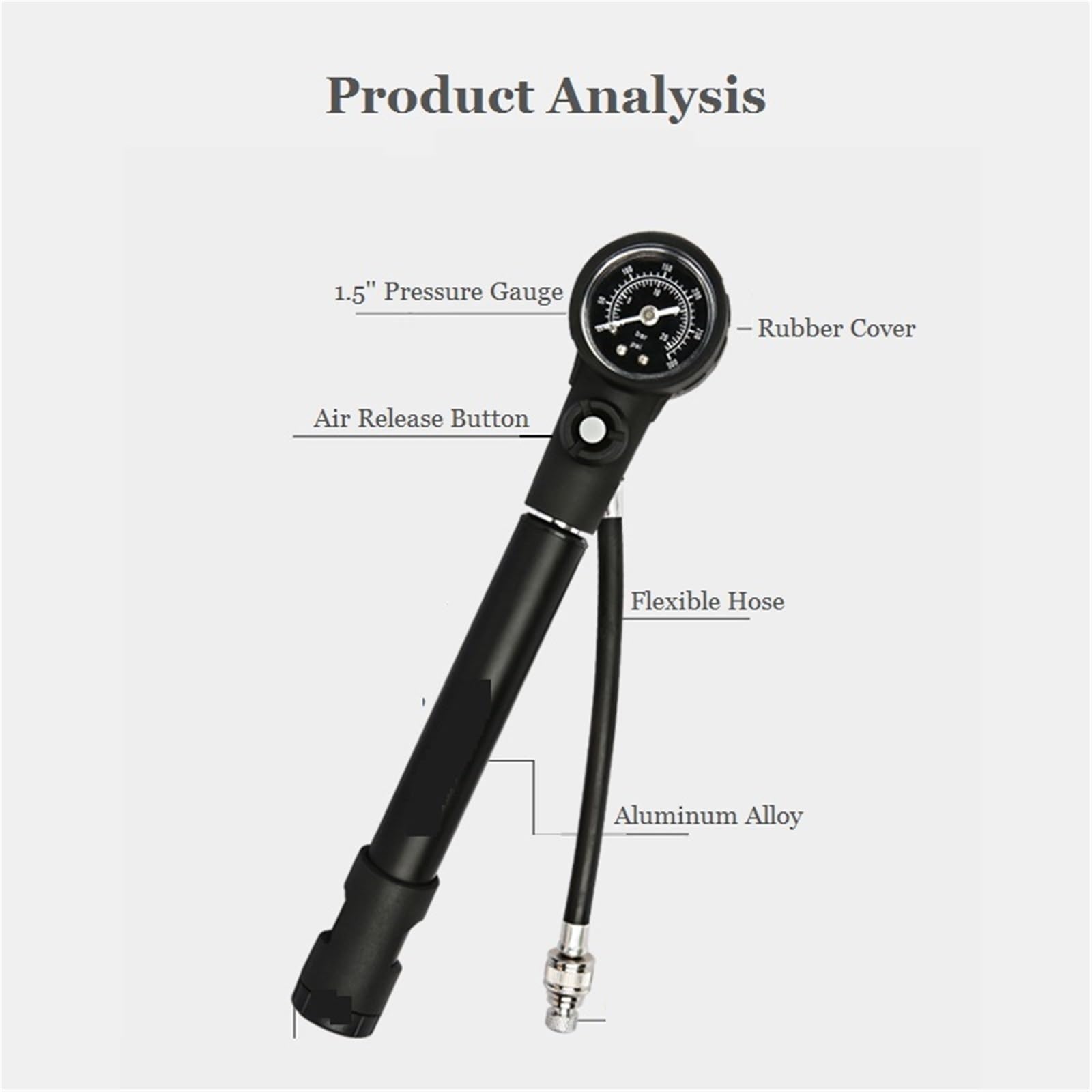 Fahrradpumpe 300psi MTB Suspension Luftpumpe Fahrrad Schock Gabel Pumpe Fahrrad Reifen Inflator Mini Gauge Reifen Pumpen Luftpumpe Fahrrad