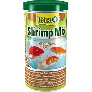 Tetra Pond Shrimp Mix – Snack voor vijvervissen van natuurlijke garnalen en gammarus, rijk aan eiwitten, 1 l blik