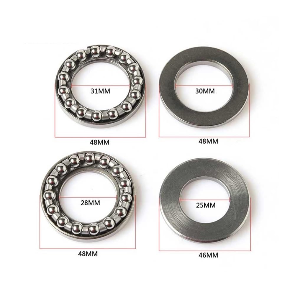 Motocicleta Rodamiento Rueda Kits para Yam&aha YBR YB 125 YBR125 YB125Z 125CC Columna De Dirección De Presión De Dirección De Motocicleta Cojinete Direccional Bola De Carrera