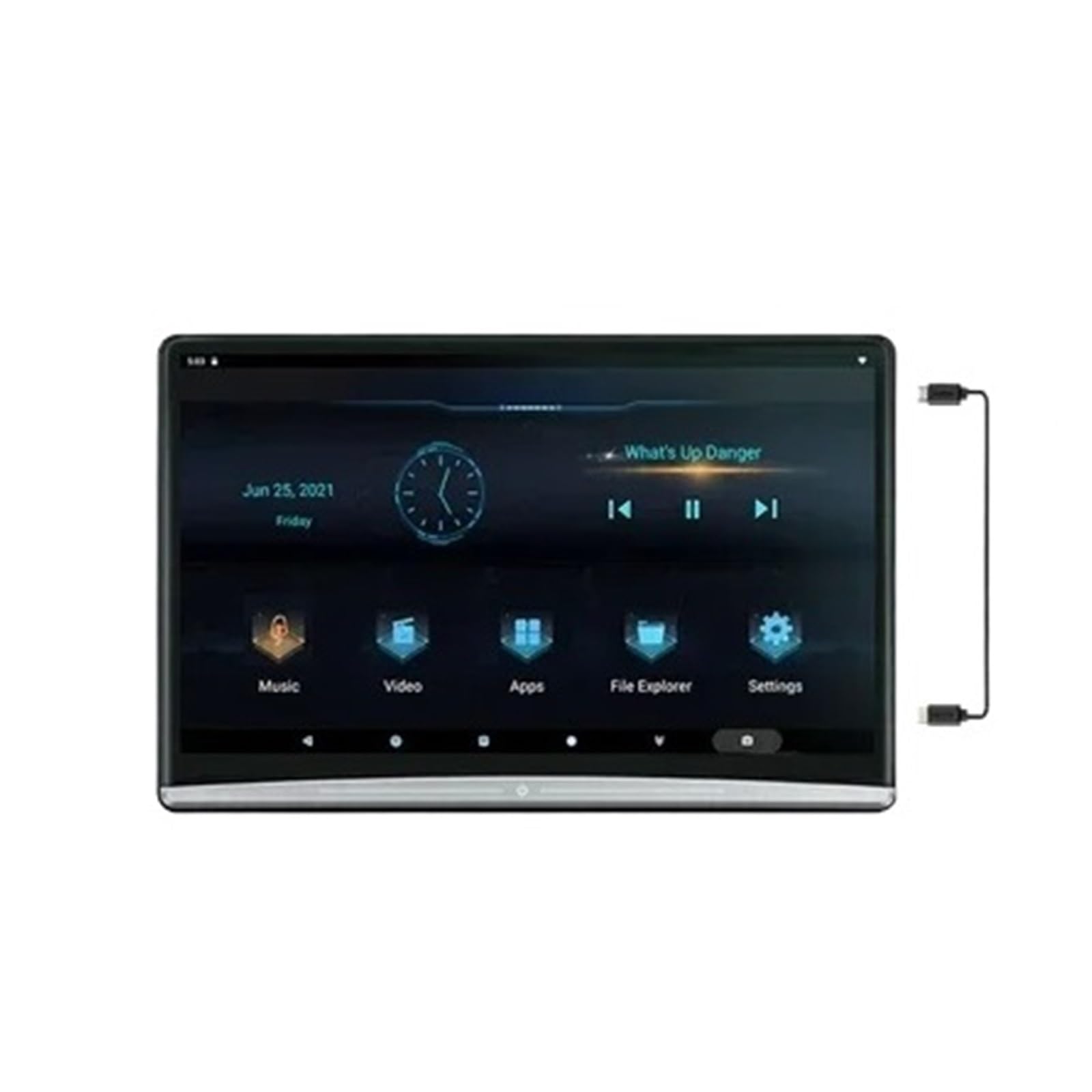 13,3 Pouces 10 Voiture TV Appuie-tête Moniteur 1080P Casque Tablette Écran Tactile Bluetooth/HDMI Entrée + Sortie/FM/Miroir Lien Lecteur Vidéo(1 pcs 4G-64G)