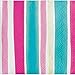Creative Converting Teal and Pink Stripe Beverage Napkins - 16pcs