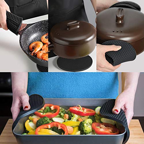 4-Pcs-Trivets-for-Hot-Dishes-Kitchen-Heat-Resistant-Silicone-Trivet-Extra-Thick-Large-Non-Slip-1-Black 4 Pcs Trivets for Hot Dishes Kitchen Heat Resistant Silicone Trivet Extra Thick Large Non Slip 1 Black