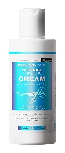 CLG Skincare - Crema para venas varicosas, loción de rescate de piel para piernas más suaves y saludables, fórmula avanzada para mejorar las venas