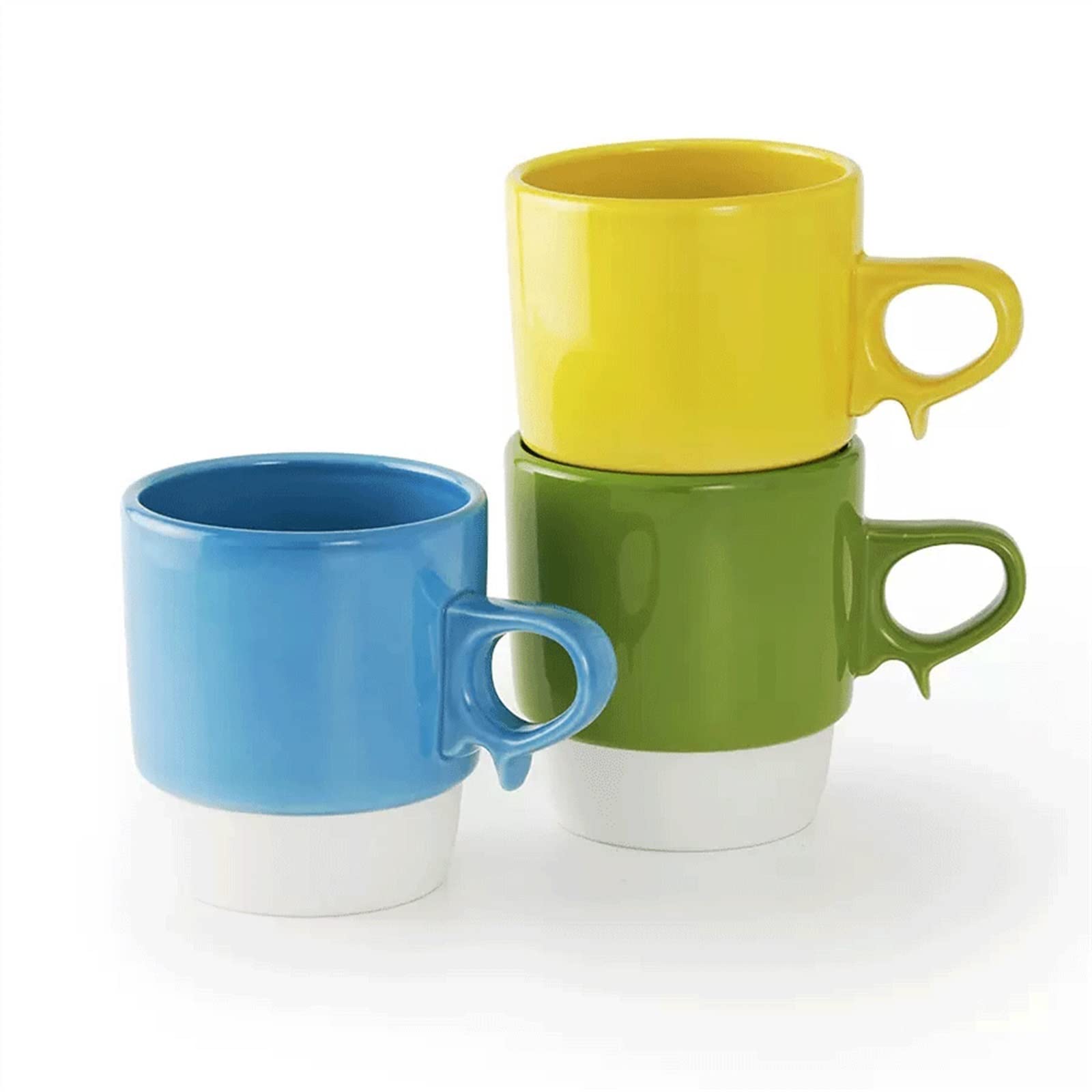 Maison Tasse à café en céramique simple de 280 ML tasse thé exquise après-midi bureau conception créative Décoration(Blue)