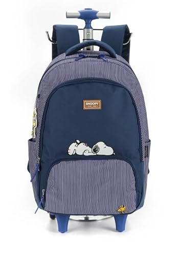 Mochila Carrinho Luxcel Snoopy Azul Mc46742sn