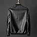 Maiyifu-GJ Men's Casual Zip Up Slim Bomber Faux Leather Jacket Motorcycle Biker Jackets Fashion Leather Jackets Coat (BlackA3,XX-Large)