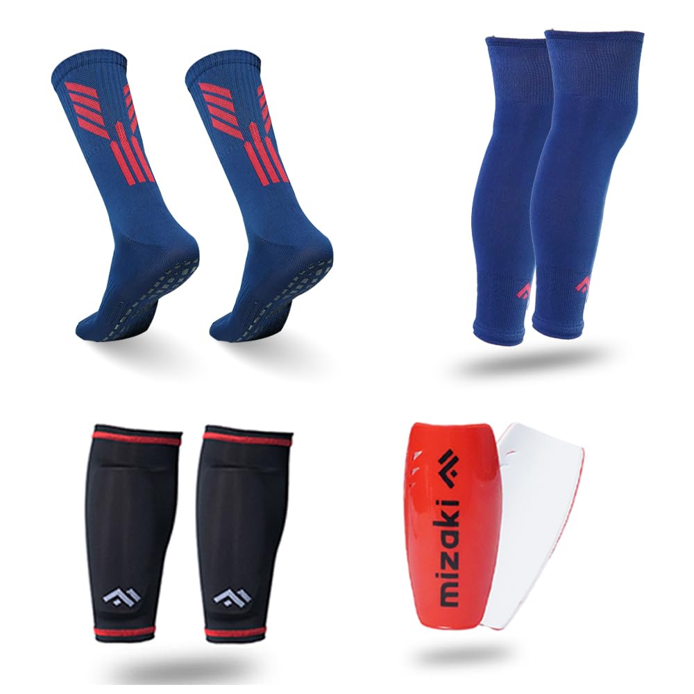 Mizaki Anti-Slip Football Sock, Leg sleev, Shingurd And Shingurd Supporter Combo Pack For Men&Women, All-in-One Football Accessories Pack,-picture-20