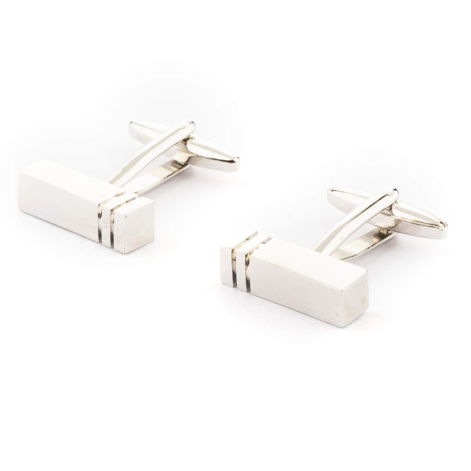 the tie hub 2-Line Pipe Brass Cufflinks For Men-picture-58