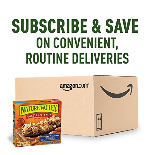 Image of Nature Valley Granola Bars, Sweet and Salty Nut, Chocolate Pretzel Nut, 6 Bars, 7.4 oz (Pack of 12)