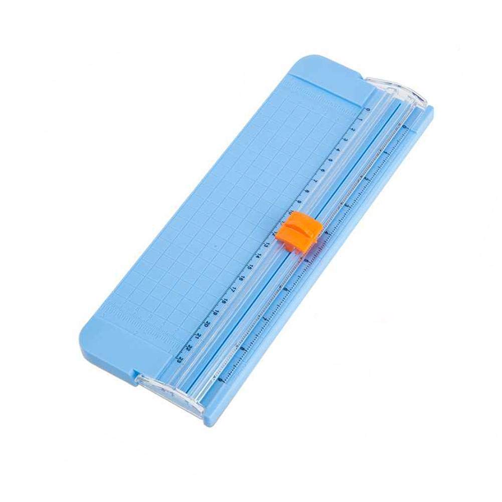 A5Precision Paper Photo Trimmers Cutters Guillotine with Pull-Out Ruler for Photo Labels Paper Cutting Color Random (Blue)