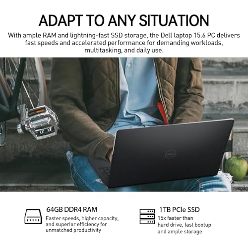 Image of Dell Inspiron 15 3000 Touchscreen Laptop Computer, 15.6 inch FHD IPS Touch Screen Business Laptop PC, 13th Gen Intel 10-Core i5, Windows 11 Pro | 10-Key Number Pad| 64GB RAM 1TB SSD