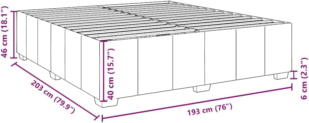 King Bed Frame Dark Grey Fabric Upholstery Durable Platform Foundation with Slatted Sturdy Design Easy Assembly Minimalist Modern Bedroom Furniture Mattress Support