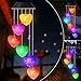 Produktbild Windspiele für Draußen, Windspiel Solar Gartenleuchte Gartenbeleuchtung Solarleuchte Deko Garten Gartenlampe Wasserdicht LED Solarlampen für Terrasse Deck Hof Rasen Hinterhöfe Wege (Pink Heart)