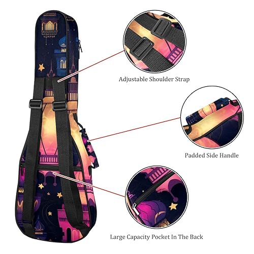 Waterproof Oxford Cloth Ukulele Bag Fairy with Bird and Flower Durable & Stylish Ukulele Case with Storage Colorful Ramadan Lanterns - Les Beatles, Paul McCartney, John Lennon, RIngo Starr, George Harrison Waterproof Oxford Cloth Ukulele Bag Fairy with Bird and Flower Durable & Stylish Ukulele Case with Storage Colorful Ramadan Lanterns – Image 4