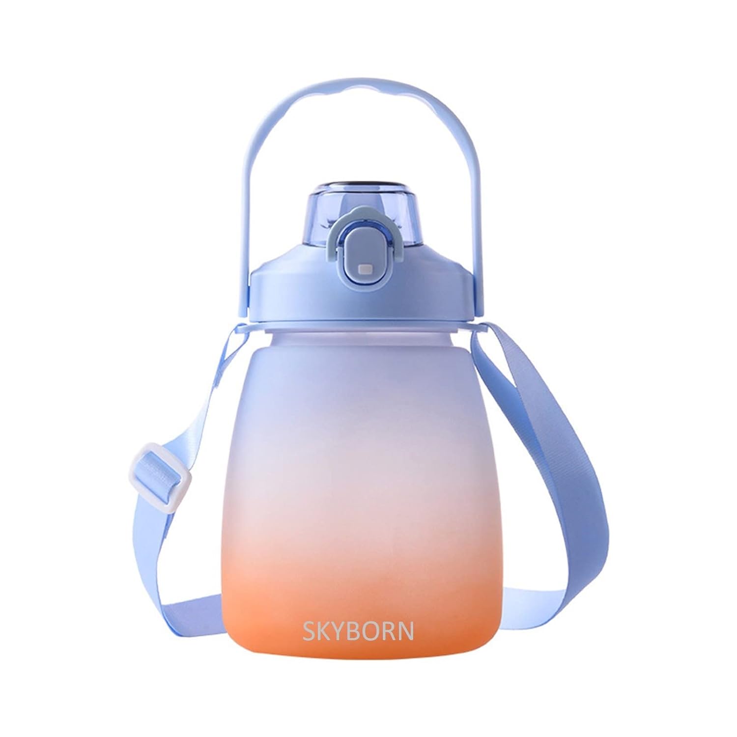 SKYBORN Born To Fly Water Bottles, Carry Strap Big Pot Belly Water