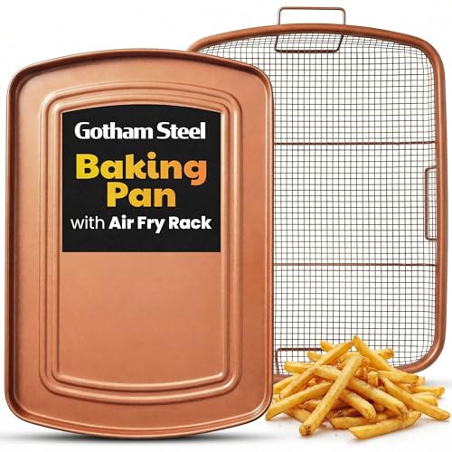 Gotham Steel Baking Sheet with Air Fry Rack,...