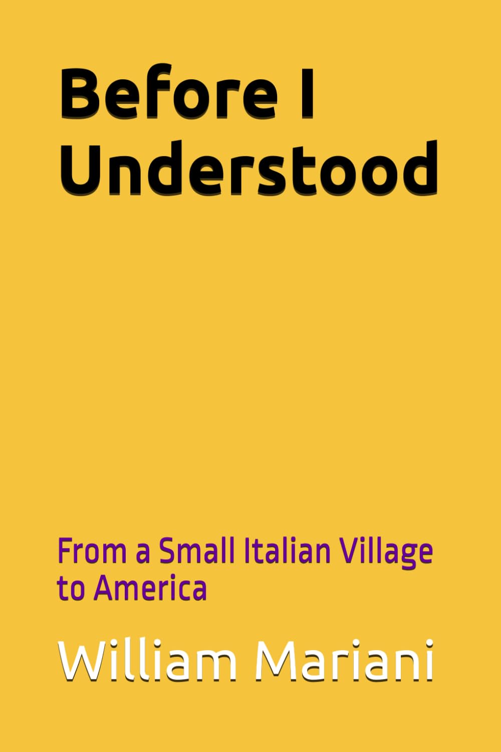 Before I Understood: From a Small Italian Village to America