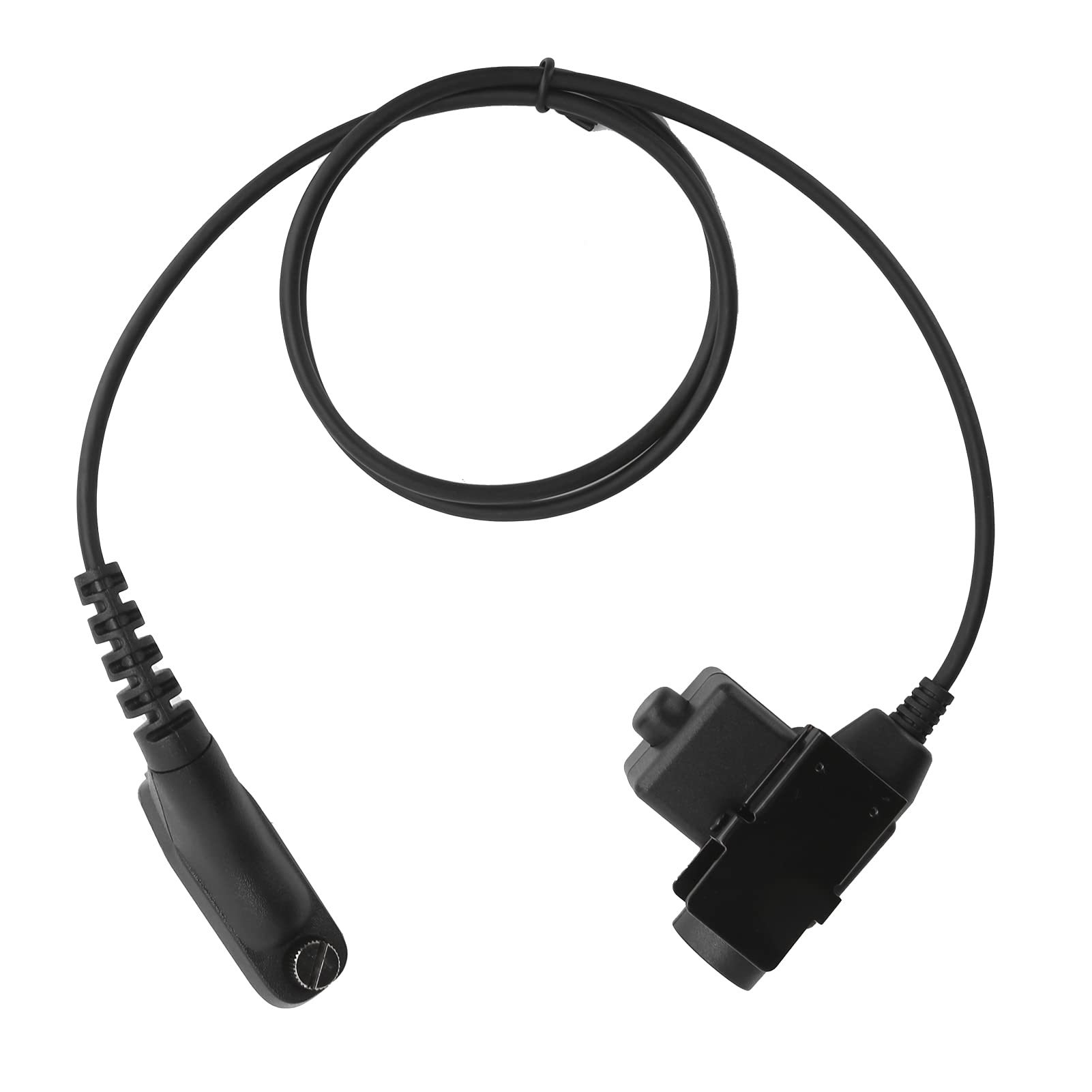 Adaptateur de Casque de Talkie-walkie, Adaptateur de Casque de Remplacement U94 PTT pour Motorola MTP850S XIR P8268 P8200 MTP6550 XPR6350, Noir
