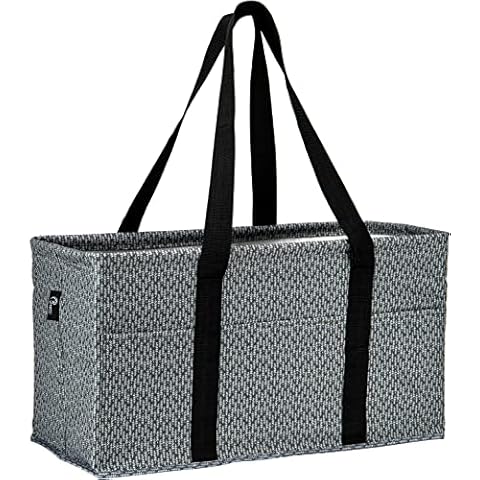 Pursetti Extra Large Utility Tote Bag for Women with 6 Exterior Pockets - Perfect as Beach Bag, Pool Bag, Laundry Bag, Storage Tote for Ballgame, Beach, Pool, and Home (Spruce) Cover