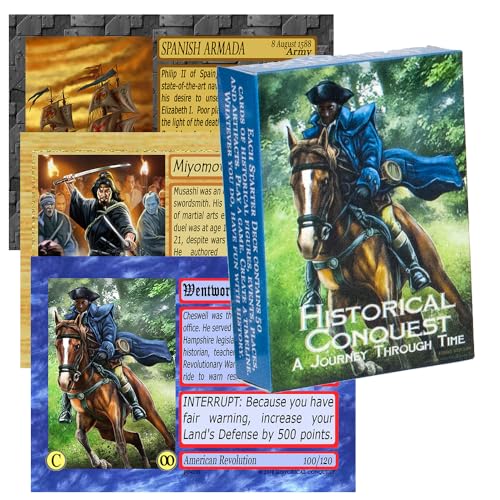 Historical Conquest Playing Card Game - Wentworth Cheswell 50-Card History