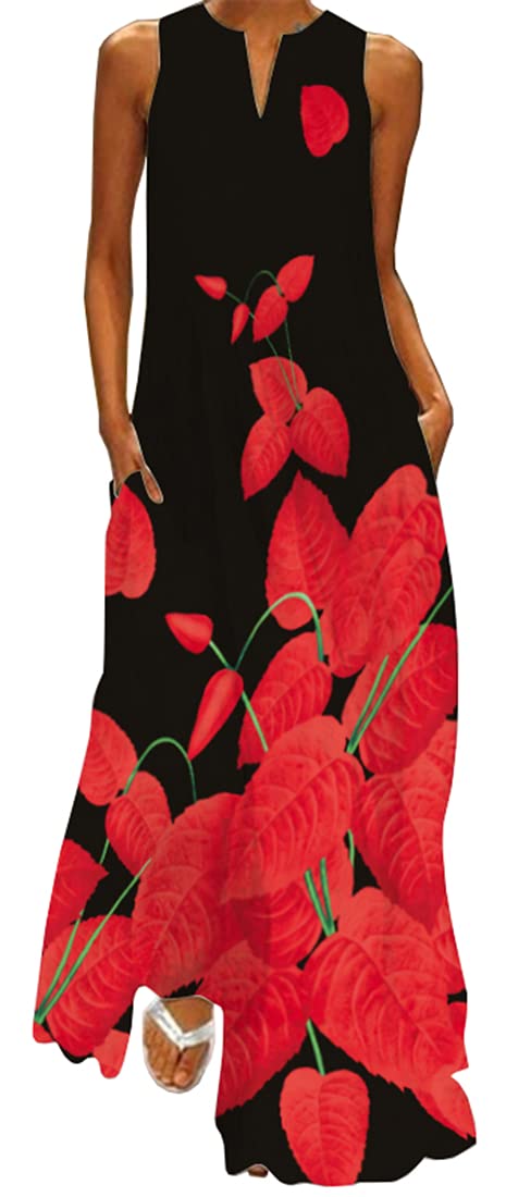 WINKEEY Falda Larga para Mujer Falda Extragrande de Verano con Estampado Bohemio