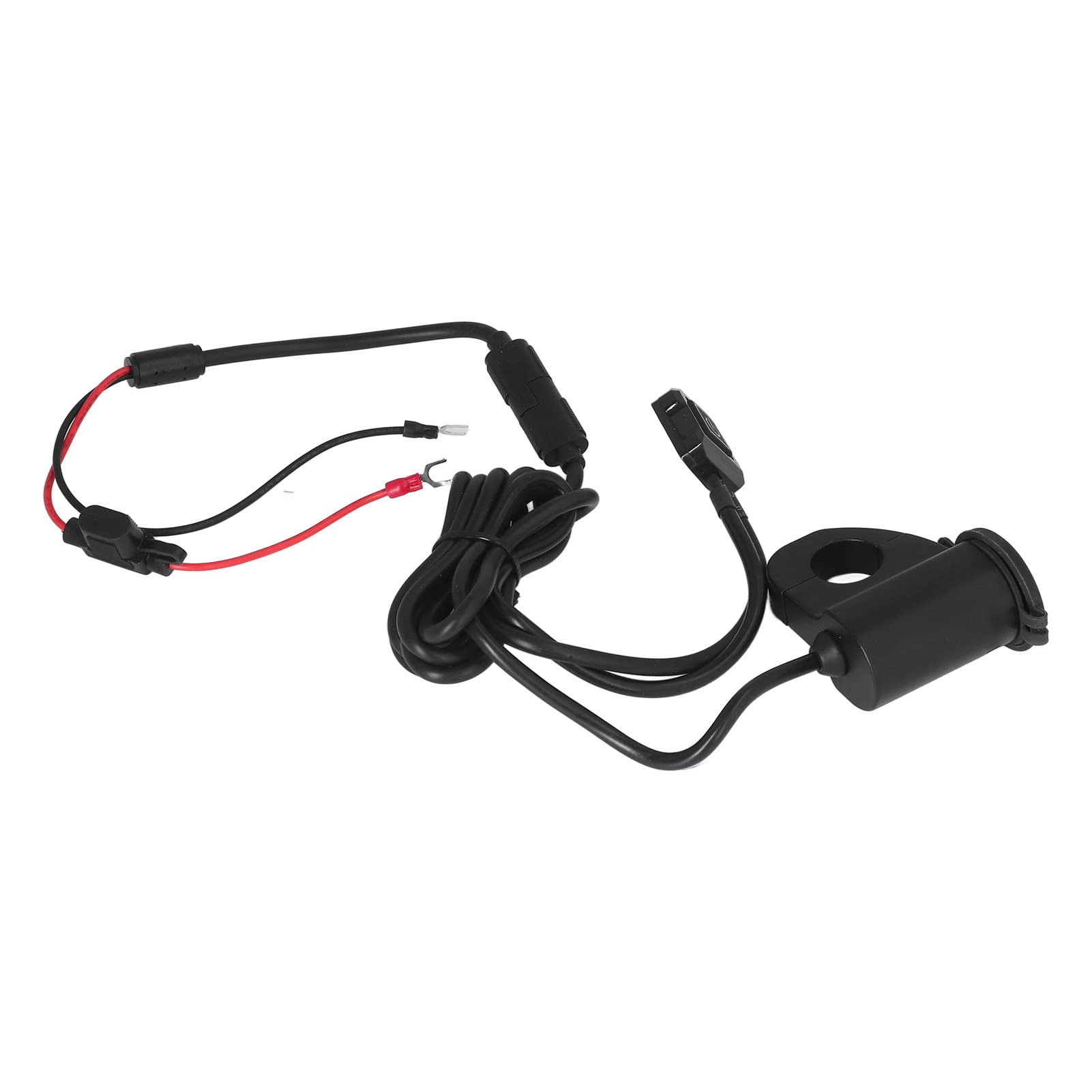 Motocyklowa ładowarka do telefonu Ładowarka ze stopu aluminium Rower elektryczny Cyfrowy wyświetlacz QC3.0 Podwójna ładowarka USB do telefonu Szybka ładowarka Czarna obudowa