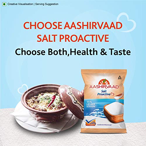 Image of Aashirvaad Superior MP Atta, 10kg Pack & Aashirvaad Proactive Low Sodium Salt, 1 Kg Pack