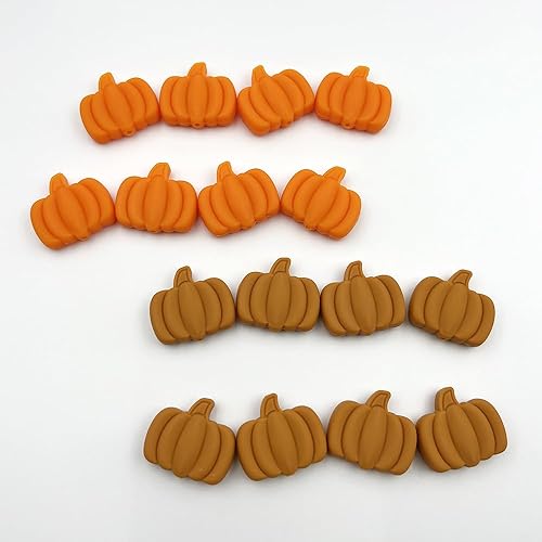 Miniatura 4 de 16 cuentas de calabaza de silicona con forma de calabaza para manualidades de Halloween, cuentas focales para hacer llaveros y pulseras de