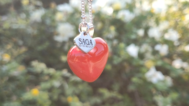 Collana Chiama Angeli SAGA GIOIELLI Per Gravidanza | Lunghezza Regolabile Con Ciuccio Sonoro E Cuore Rosé