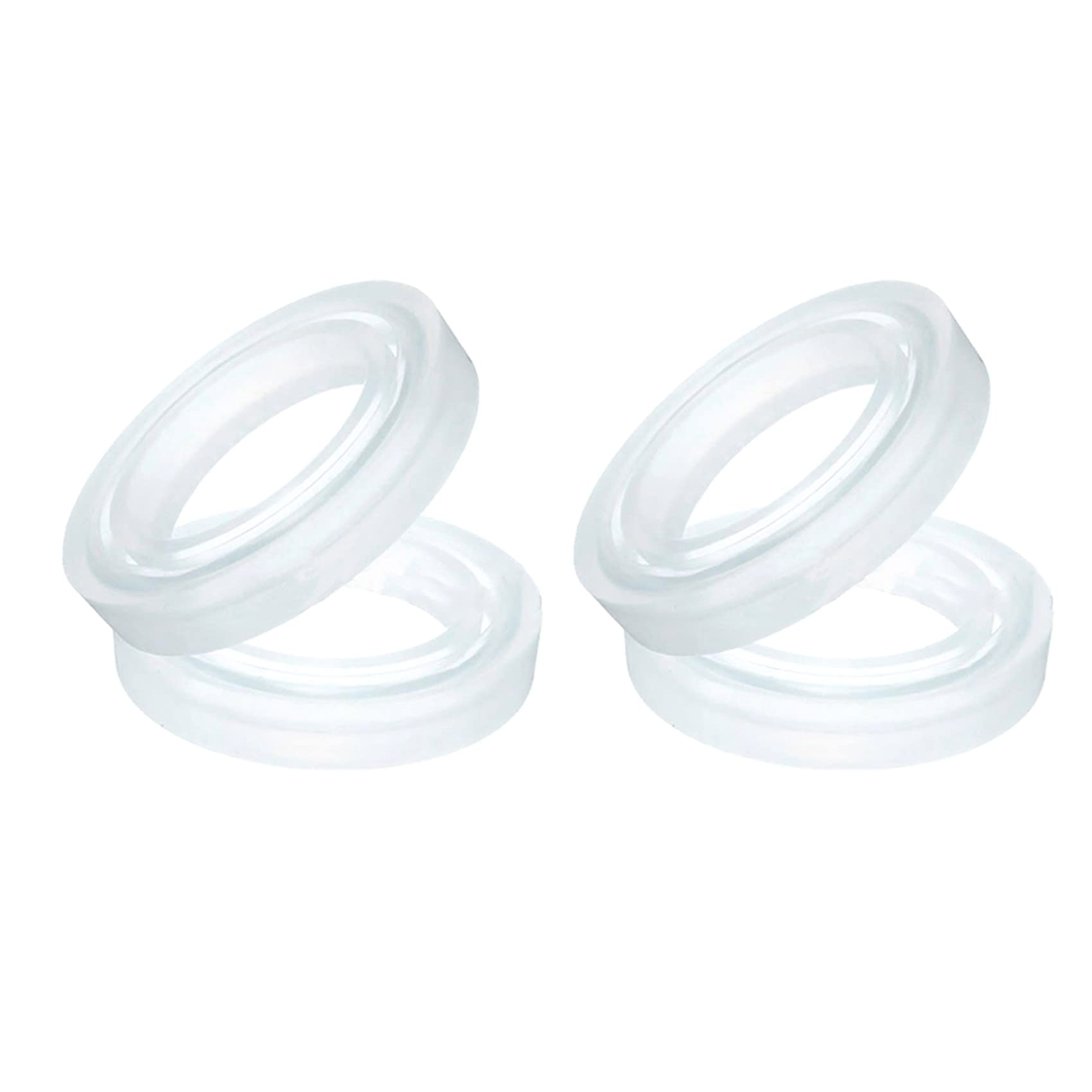 Xnuiasqe Transparent White 8Pcs Silicone Mould Mold Round For Curve Bangle Bracelet Jewelry Making Diy