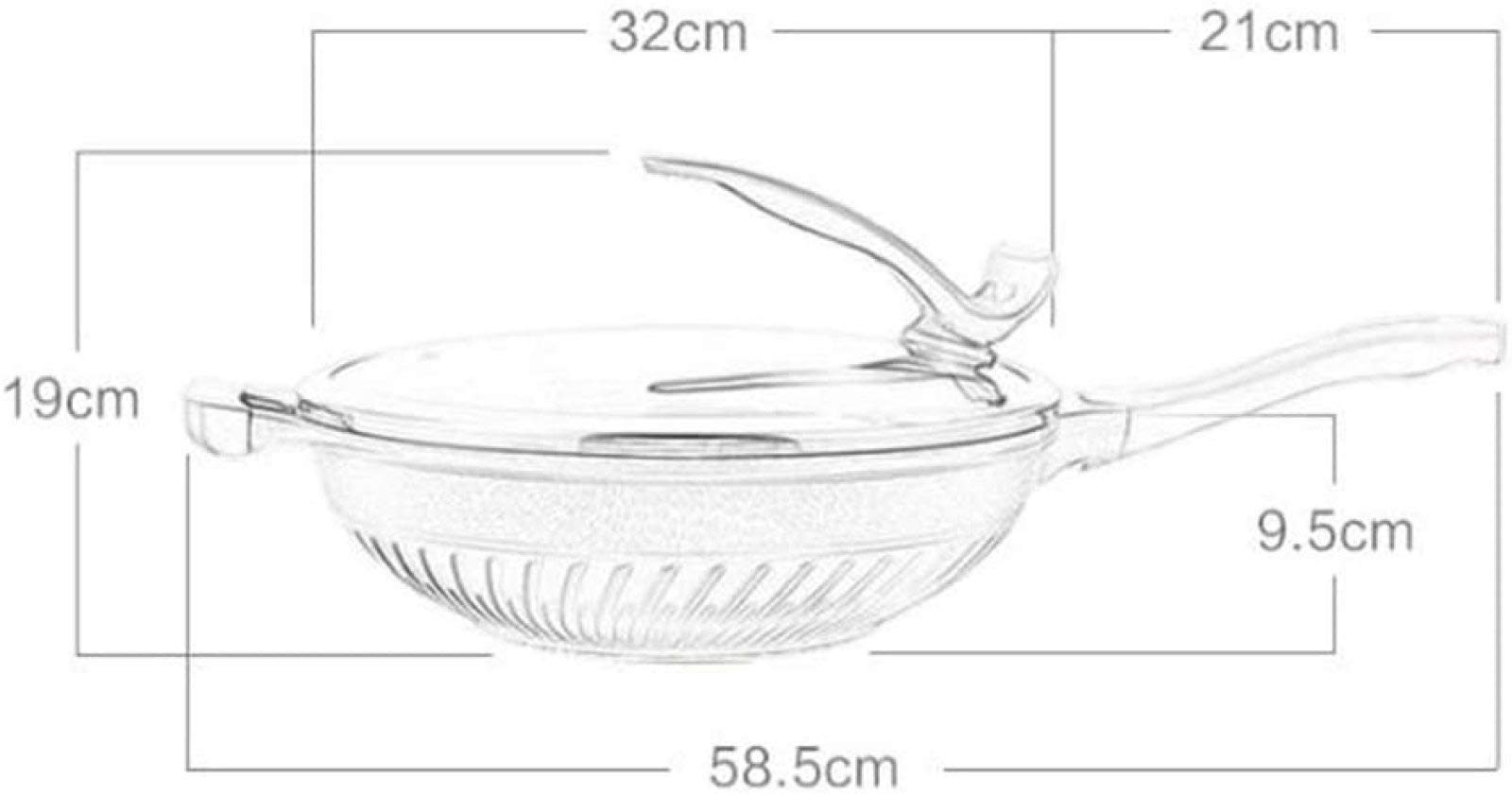 Amazon｜中華なべフラットボトム中華なべノンスティックフライパン