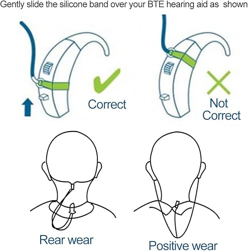 Miniatura 3 de Clips para audífonos otoclip para evitar pérdidas para niños y adultos, protector de cordón para audífonos antipérdida, cuerda de soporte de clip