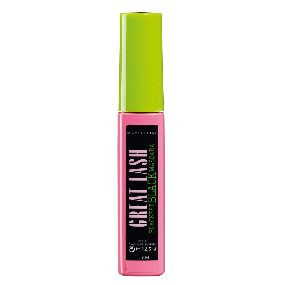 Maybelline Blackest Black Mascara Great Lash, 12.5 ml