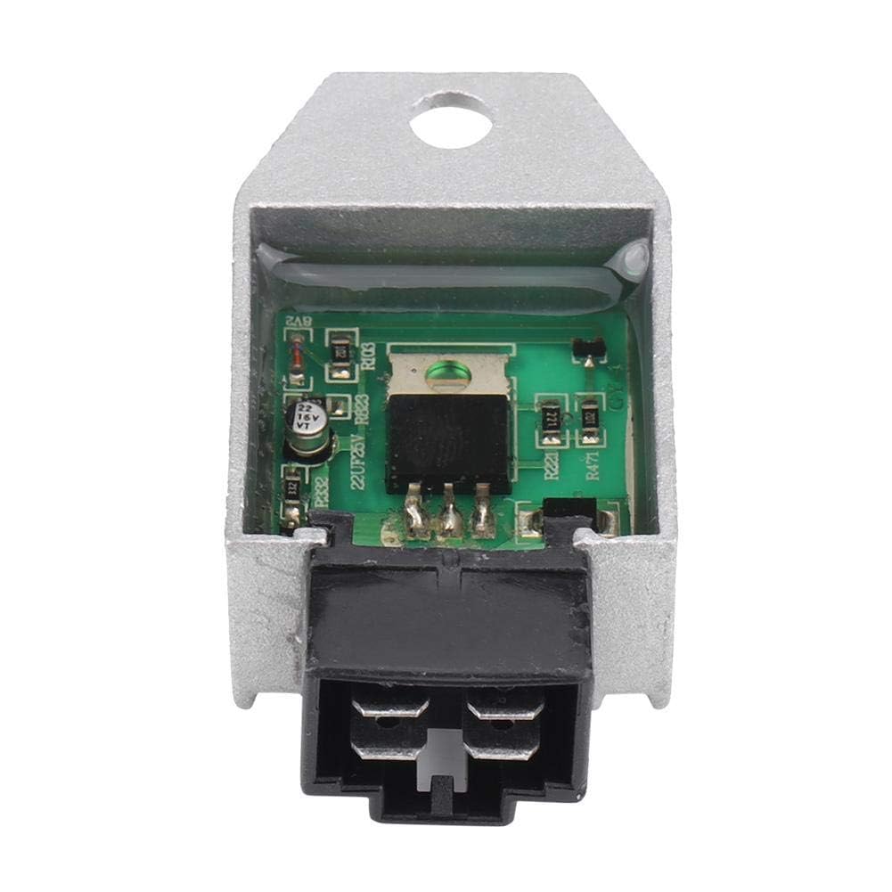 Regulador de voltaje rectificador de 4 pines, regulador de voltaje universal para moto moto moto 12V para scooter, ciclomotor, ATV, Gokarts, Buggie con motor GY6 de a