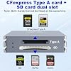 CFexpress Type A/SD Dual Slot Card Reader USB-C, 10Gbps USB 3.2 Gen 2, Compatible with CFexpress Type A/SD Card, Aluminum Adapter