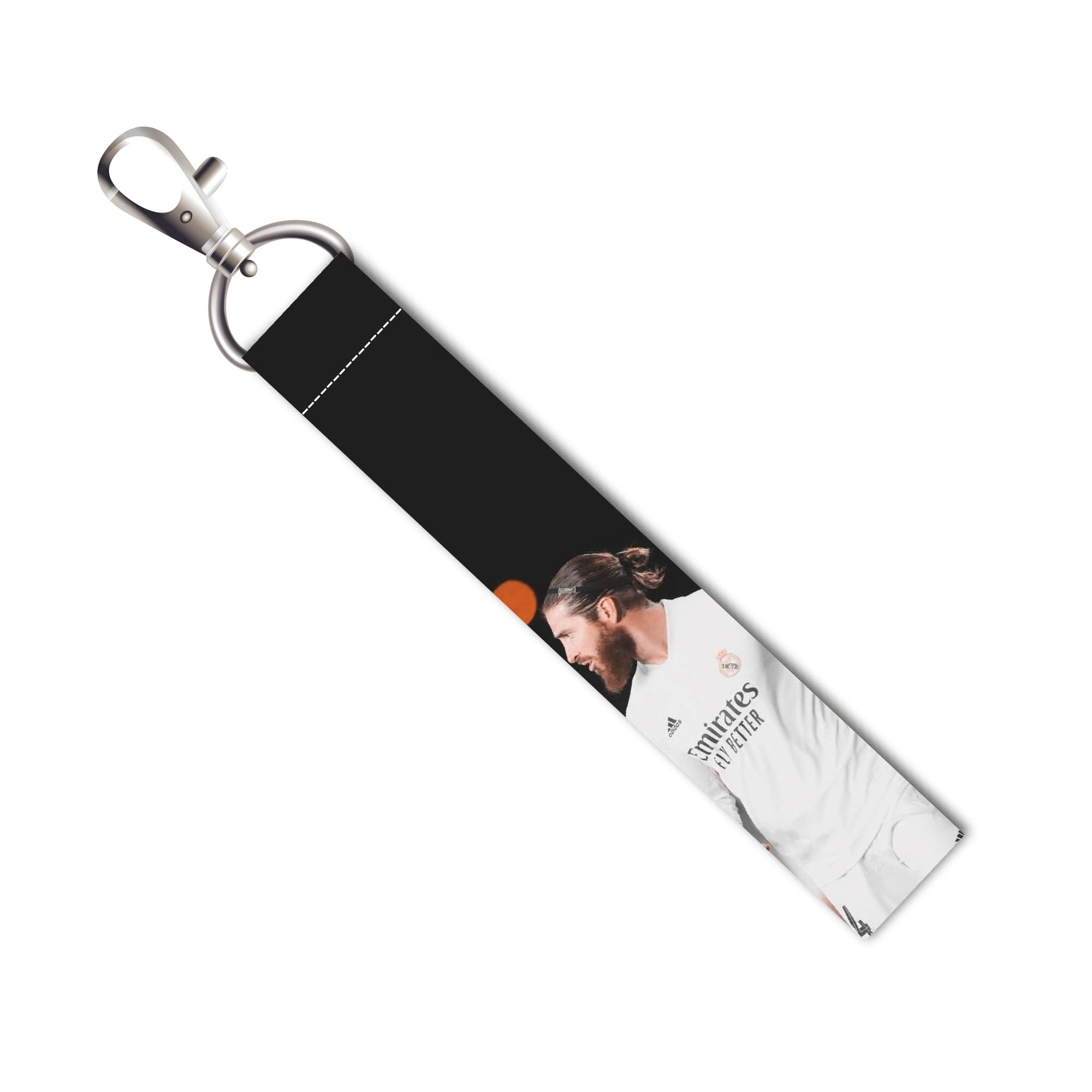 Sergio Ramos Lanyard Tag with Swivel Lobster for Gift Luggage Bags Backpack Laptop Bags L X H 5 X 0.8 INCH-image-2