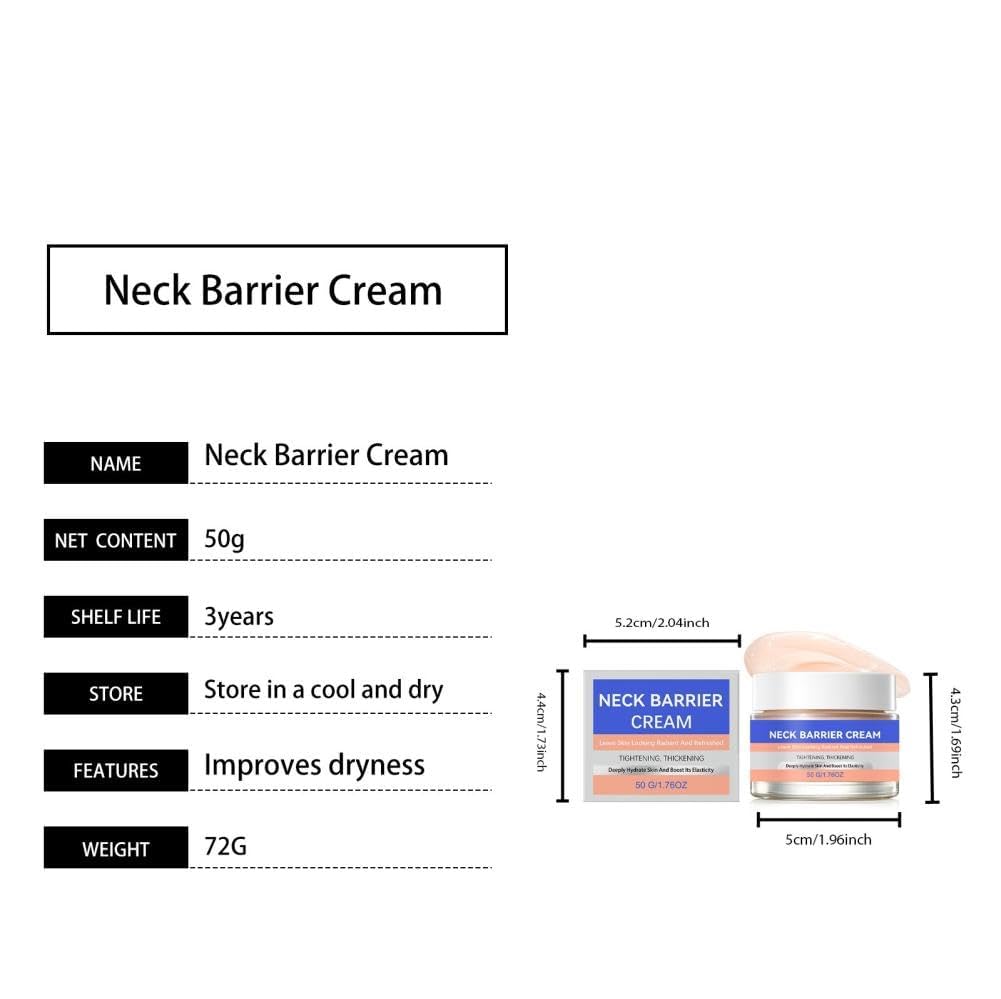Crema Reafirmante Avanzada para el Cuello, Hidratante Antiedad para el Cuello, para Reafirmar, Mejorar la Elasticidad, Reducir las Líneas de Expresión y Piel Opaca, Cuello y Escote