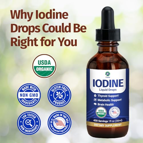 Image of 1 Body Thyroid Support Supplement (Iodine Drops 1 Pack)