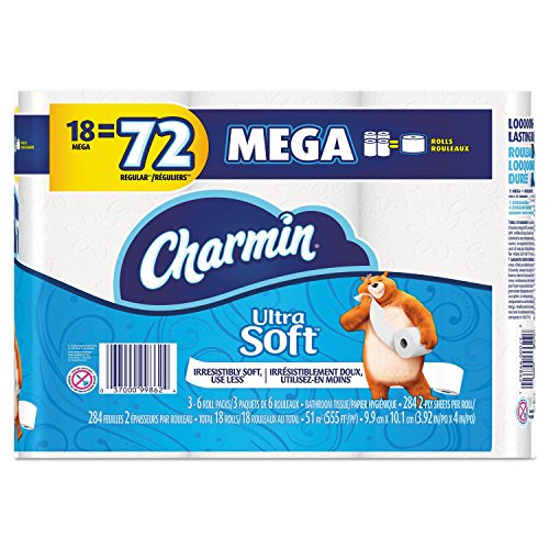 Image of Ultra Soft Bathroom Tissue, 2-Ply, 4 x 3.92, 284 Sheets /Roll, 18 Rolls /Pack [ESS]