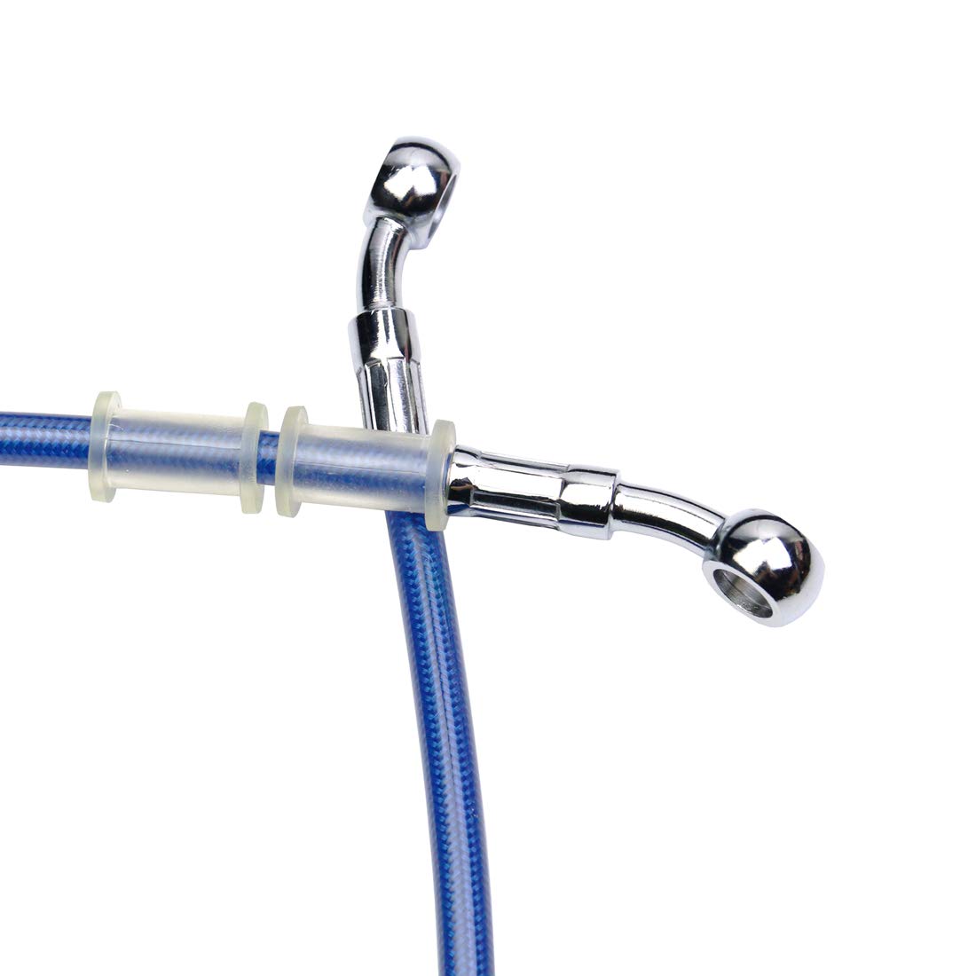 Windance - Tuyau De Frein Hydraulique Acier Inoxydable Tressé | M10, 100 Cm, 28°-90° - Rouge